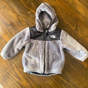 North Face infant gray and black zip up size 6-12 months